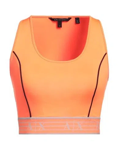 Armani Exchange Woman Top Orange Size Xs Polyamide, Elastane, Polyester