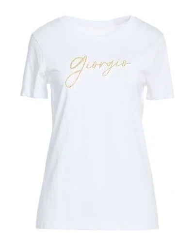 Armani Exchange Woman T-shirt White Size L Cotton