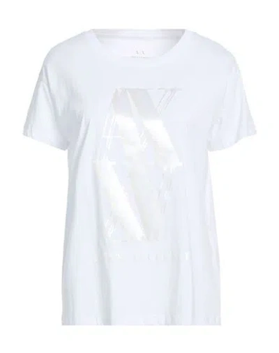 Armani Exchange Woman T-shirt White Size L Cotton