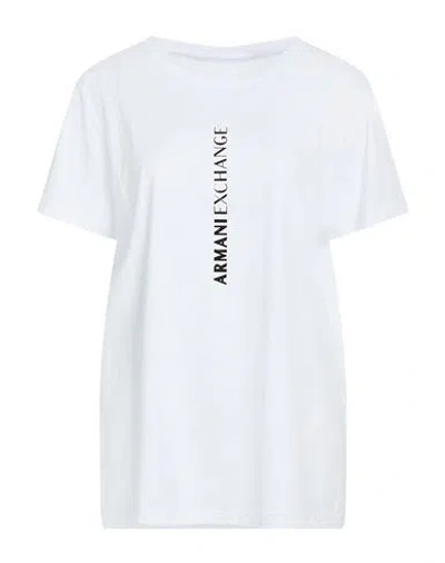 Armani Exchange Woman T-shirt White Size M Cotton