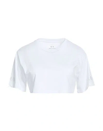 Armani Exchange Woman T-shirt White Size S Cotton