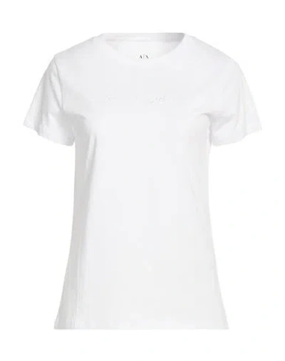 Armani Exchange Woman T-shirt White Size S Cotton
