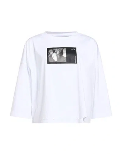 Armani Exchange Woman T-shirt White Size Xl Cotton