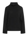 Armani Exchange Woman Turtleneck Black Size S Polyester, Acrylic, Wool, Polyamide, Elastane In Black
