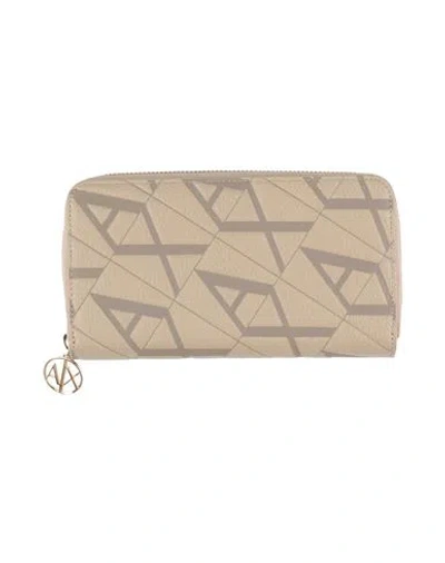 Armani Exchange Woman Wallet Beige Size - Polyester