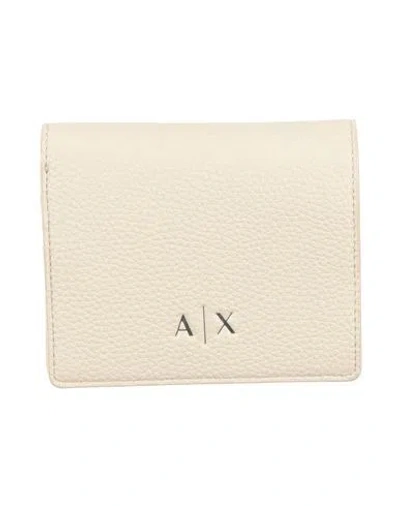 Armani Exchange Woman Wallet Cream Size - Polyester