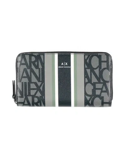 Armani Exchange Woman Wallet Grey Size - Cotton, Polyurethane