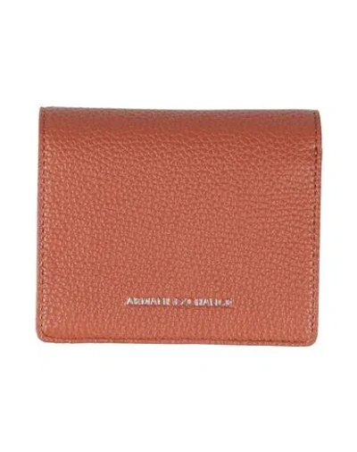 Armani Exchange Woman Wallet Tan Size - Polyester In Brown
