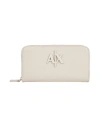 Armani Exchange Woman Wallet Taupe Size - Polyester, Polyurethane Coated In Grey