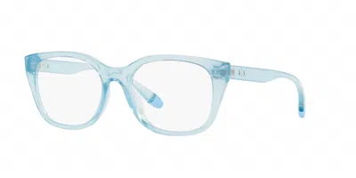 Armani Exchange Women's Ax3099u Square Eyeglasses In Black/crystal In Blue