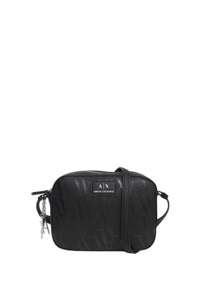 Armani Exchange Logo Shoulder Bag In Black