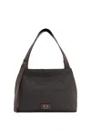 Armani Exchange Mini Structured Shoulder Bag In Brown