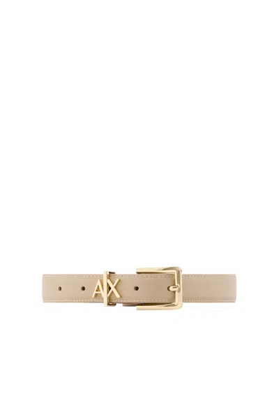 Armani Exchange Women's Belt  9411824r759-u6223 Beige In Pattern