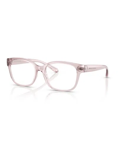Armani Exchange Women's Eyeglasses, Ax3098 In Shiny Transparent Pink