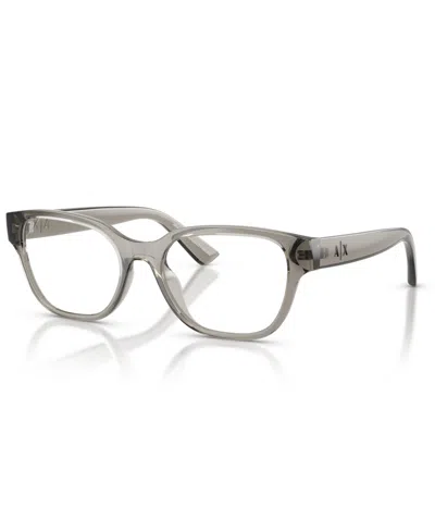 Armani Exchange Women's Eyeglasses, Ax3134u In Shiny Transparent Gray