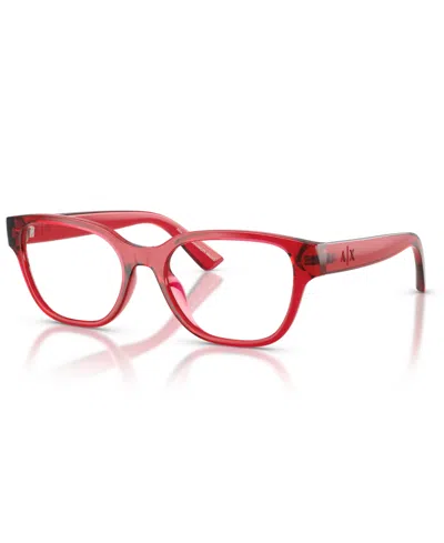Armani Exchange Women's Eyeglasses, Ax3134u In Transparent Cherry