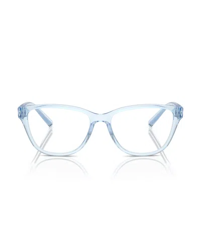 Armani Exchange Women's Eyeglasses,x3111u In Shiny Transparent Blue