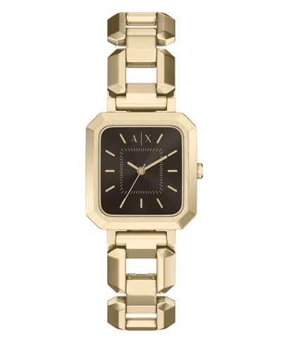 Armani Exchange Women's Na Quartz Gold Stainless Steel Watch 27mm