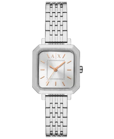 Armani Exchange Women's Quartz Three-hand Silver Stainless Steel 27mm In Gray
