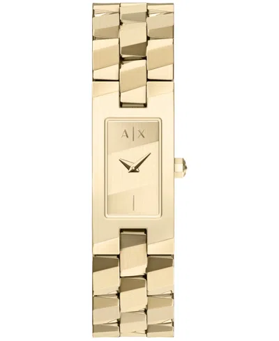 Armani Exchange Women's Quartz Two Hand Gold Stainless Steel Watch 34mm