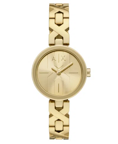 Armani Exchange Women's Quartz Two-hand Gold Stainless Steel Watch, 32mm