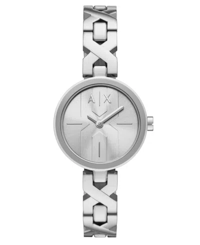 Armani Exchange Women's Quartz Two-hand Silver Stainless Steel Watch, 32mm In Gray