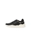 Armani Exchange Chain-embellished Trainers In Black
