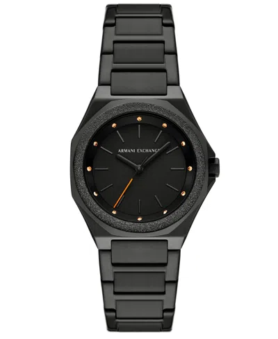 Armani Exchange Women's Three-hand Black Stainless Steel Watch, 34mm
