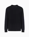 Armani Exchange Wool Blend Turtleneck Sweater In Navy Blue