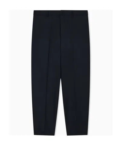 Armani Exchange Wool Straight-leg Casual Pants In Multi