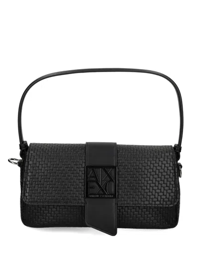 Armani Exchange Woven Logo Tote Bag In Purple