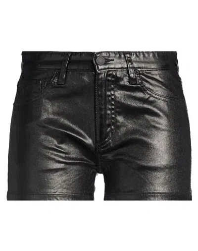 Armani Exchange X Mixmag Woman Shorts & Bermuda Shorts Black Size 32 Cotton, Elastane, Polyurethane