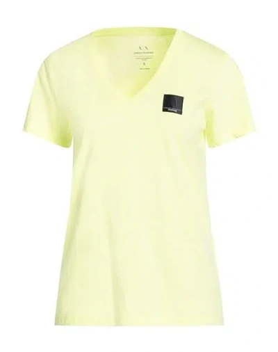 Armani Exchange X Mixmag Woman T-shirt Lime Green Size M Cotton In Animal Print