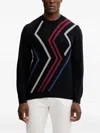 Armani Exchange Zigzag-pattern Sweater In Multi