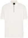 ARMANI EXCHANGE ZIP-DOWN COLLAR POLO SHIRT