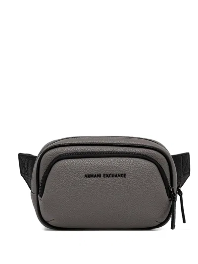 Armani Exchange Zip-fastening Belt Bag In Gray