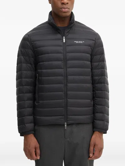 Armani Exchange Zip-fastening Padded Jacket In Black