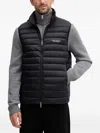 Armani Exchange Full Zip Sleeveless Down Jacket In Black