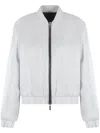 Armani Exchange Zip-up Bomber Jacket In Grey