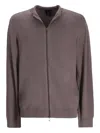 Armani Exchange Zip-up Cardigan In Brown