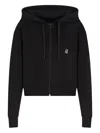 Armani Exchange Zip-up Hooded Jacket In Black