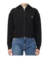 Armani Exchange Zip-up Hooded Jacket In Black