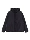 Armani Exchange Zip-up Hooded Jacket In Black
