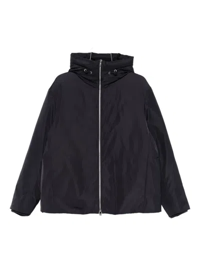 Armani Exchange Zip-up Hooded Jacket In Black