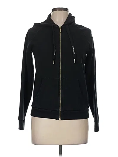Pre-owned Armani Exchange Zip Up Hoodie In Black
