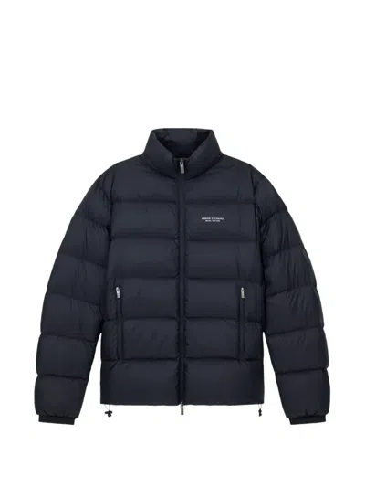 Armani Exchange Zip-up Puffer Jacket In Blue