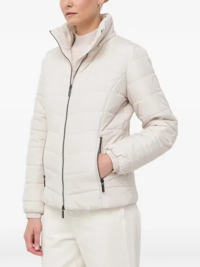 Armani Exchange Zip-up Puffer Jacket In Neutral