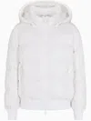 Armani Exchange Zip-up Puffer Jacket In White