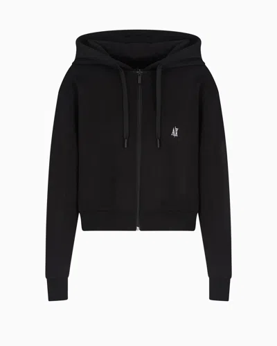 Armani Exchange Zip-up Sweatshirts In Black