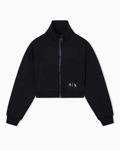 Armani Exchange Zip-up Sweatshirts In Black